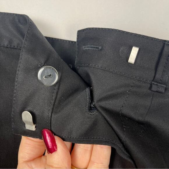 CLUB MONACO Women’s Side Button-Up Mini Skirt - Asymmetric Hem Black Size 6 Chic - Picture 5 of 7